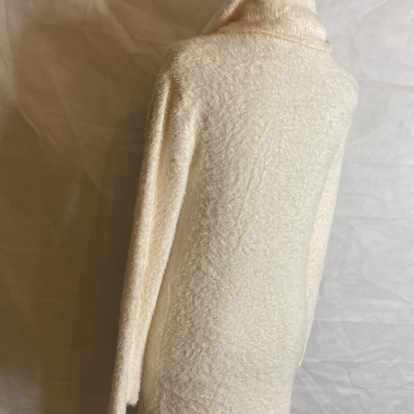 Banana Republic Sweater eyelash cowl neck bodycon creamy white XS - Picture 8 of 9
